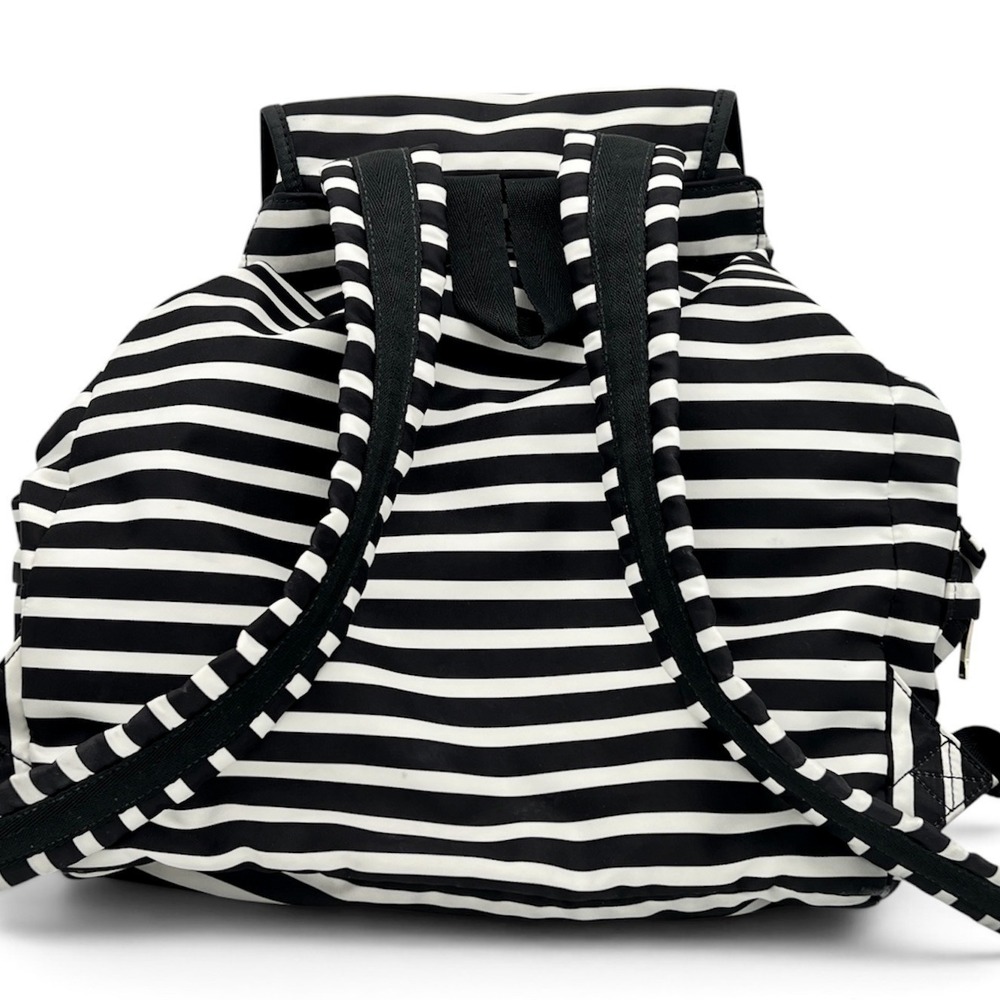 Kate Spade New York Classic Back Pack Black White Stripe Full Size - Picture 10 of 15